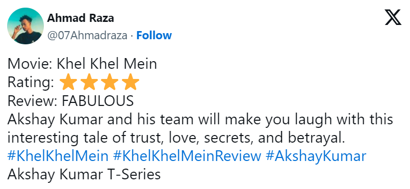 khel khel mein twitter